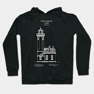 Point Wilson Light Lighthouse - Washington - ADpng Hoodie